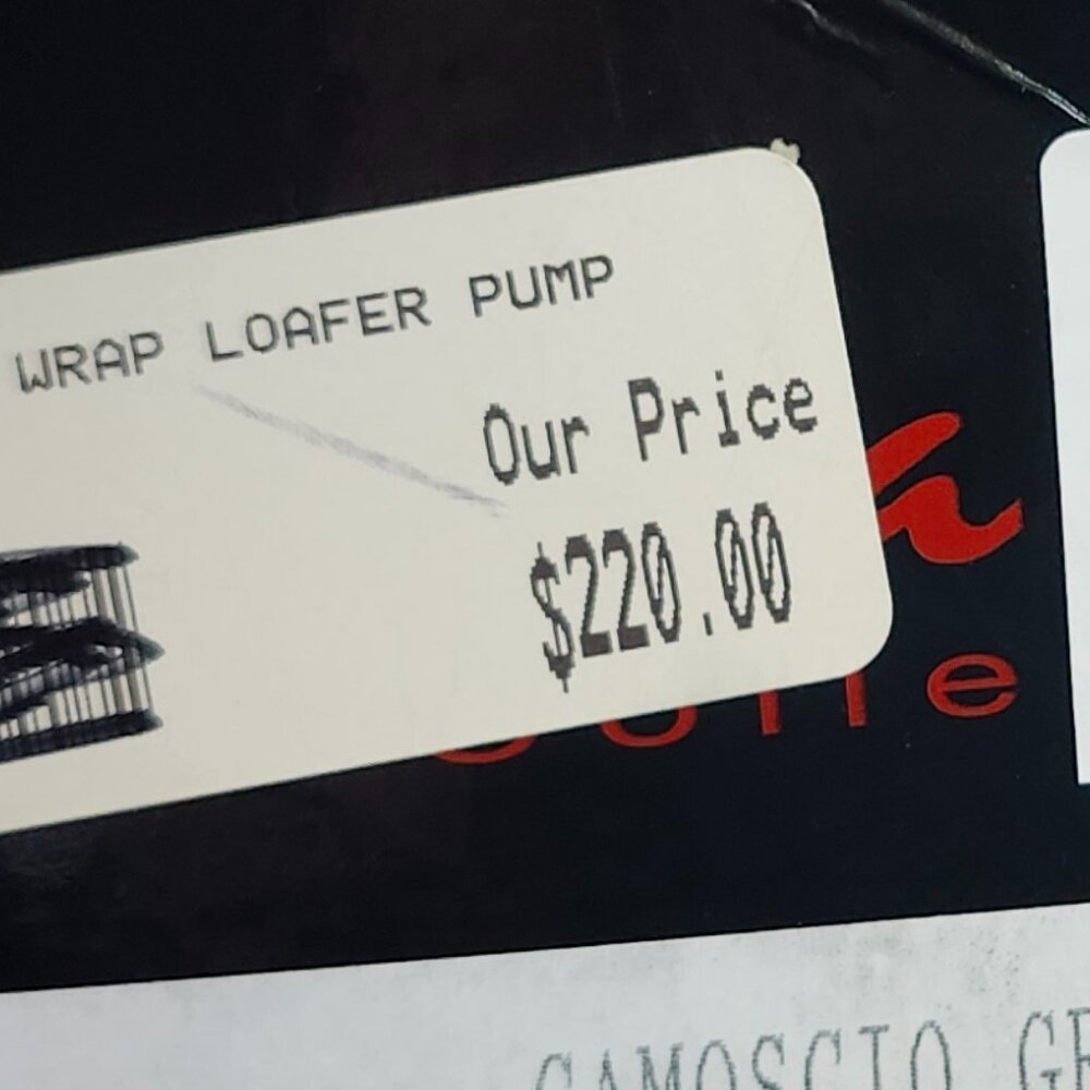 Laura Ferri Women's Grey Suede Block Heel Loafer W/Red Bottoms Size 7 & 8.5 - Picture 5 of 8